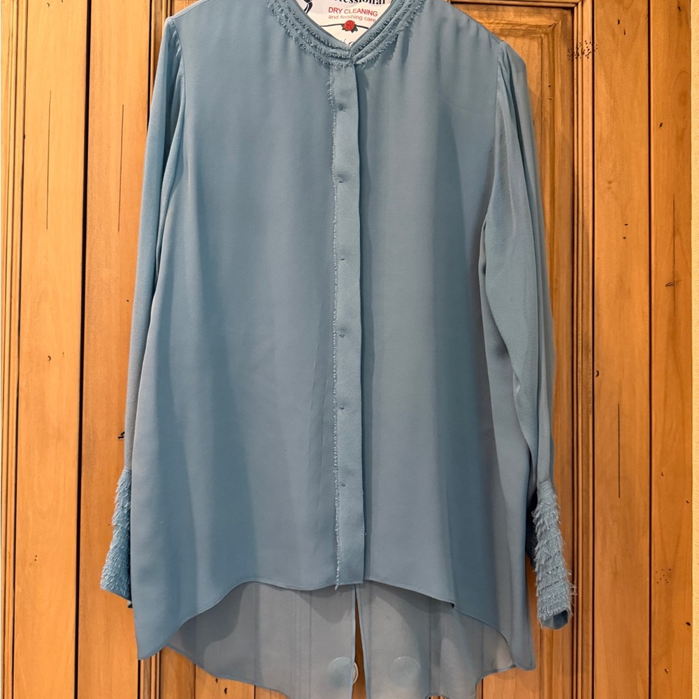Elie Tahari Blue Blouse